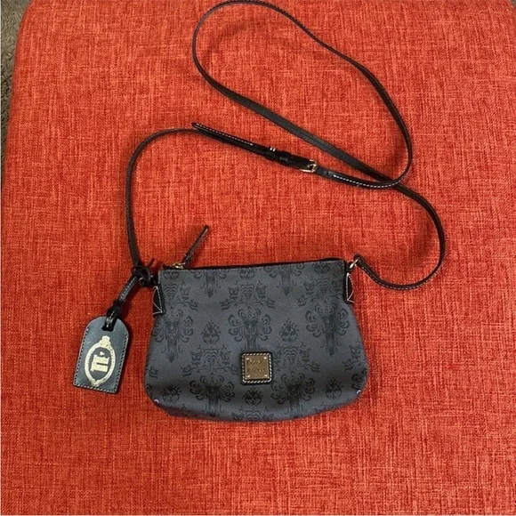 D&B Dooney & Bourke HM Haunted Mansion Wallpaper Print Crossbody - Picture 6 of 16